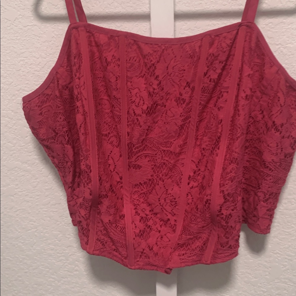 Torrid Pink Lace Corset Top Size 3X - Picture 3 of 10